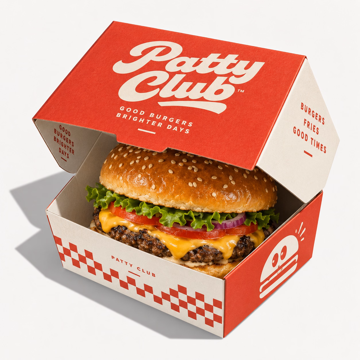 Custom Burger Boxes design illustration